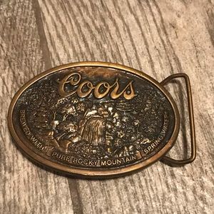 Coors light belt buckle beer opener vintage